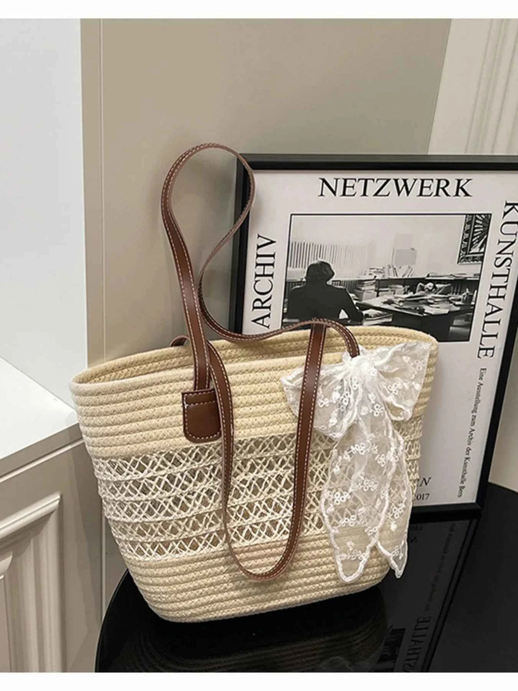 Woven Straw Shoulder Bag Beige One Size 06717f4246eb47f68285a6ab6a89f13c-Max-Origin