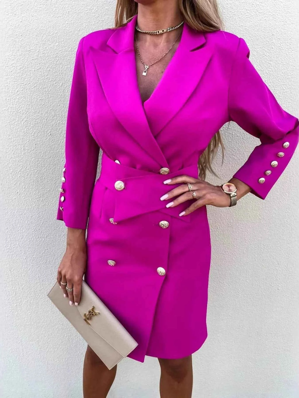 Double-Breasted Lapel Collar Longline Blazer 067cfdcf-4523-484a-aae6-c6bc9ec43704-Max-Origin