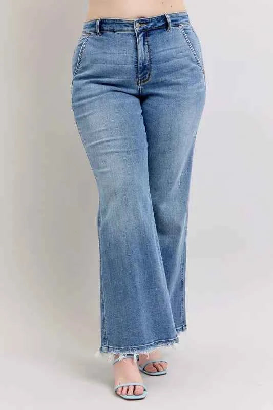 Judy Blue Full Size Raw Hem Wide Leg Jeans Plus Size 0687fe88-9004-45fe-aa06-d19d393a661a-Max-Origin