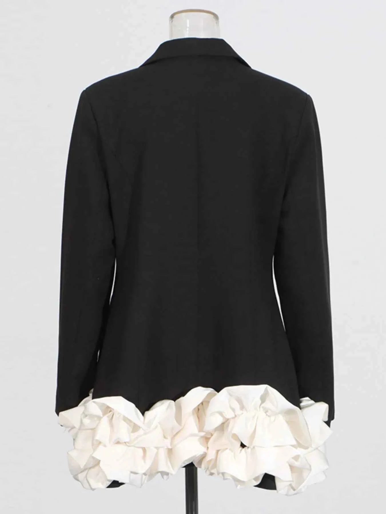 Ruffle Hem Double-Breasted Blazer Dress 069e32ea-61bf-446e-8787-ead84a6f0e96-Max-Origin