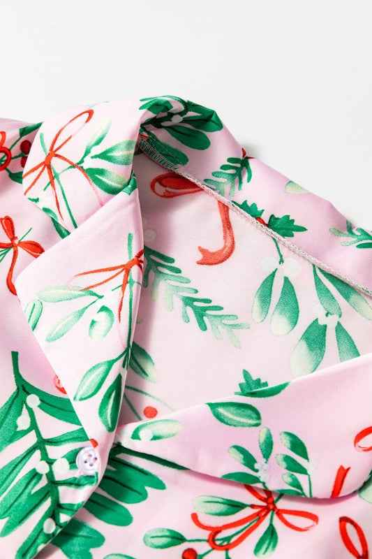 Christmas Berries Satin Shirt and Pants Pajama Set 06ad9392-a2ef-4d78-81c6-83c578e1afc4