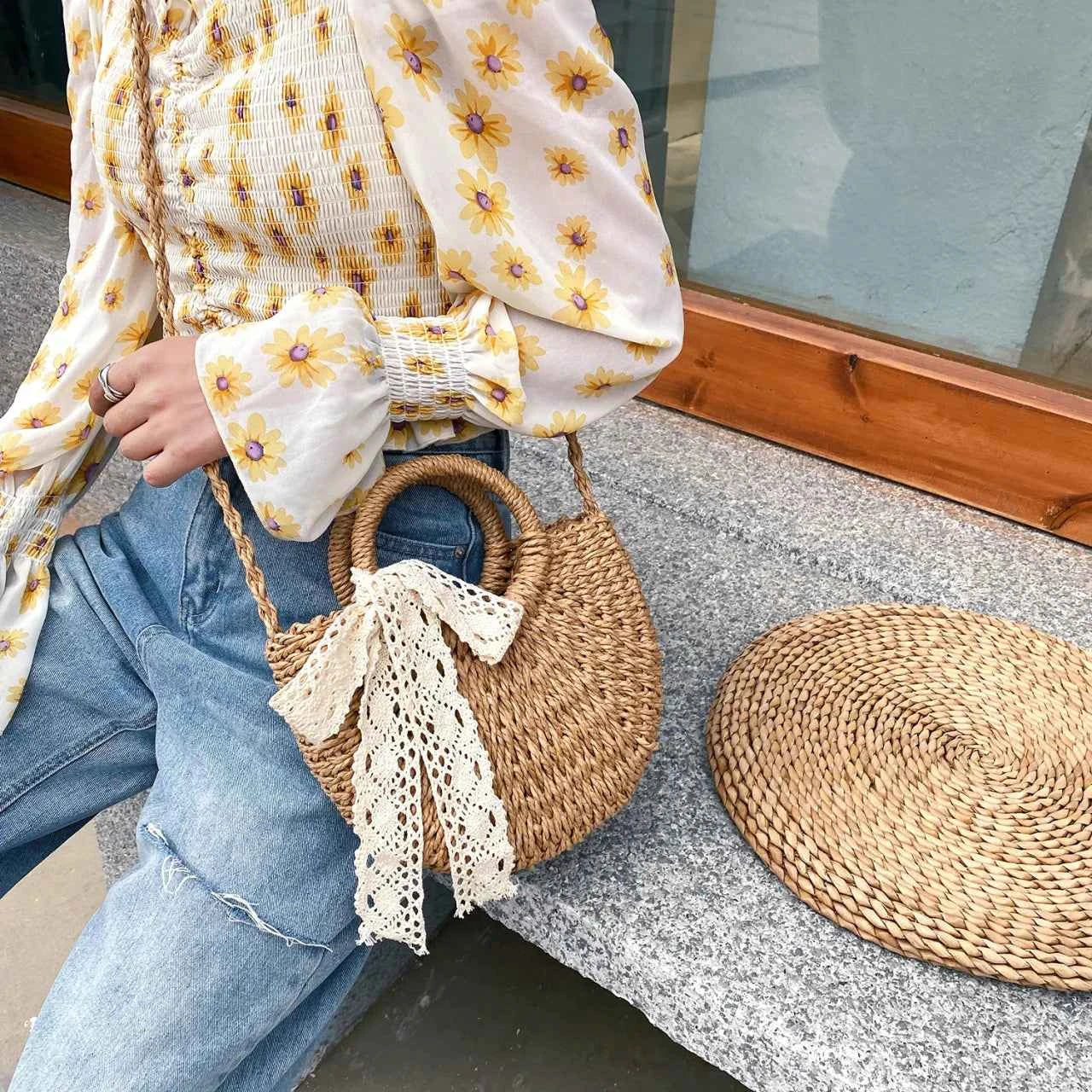Woven Straw Crossbody Bag Khaki onesize 06d1bfd3e9414283873721c57ac7d3ed-Max-Origin