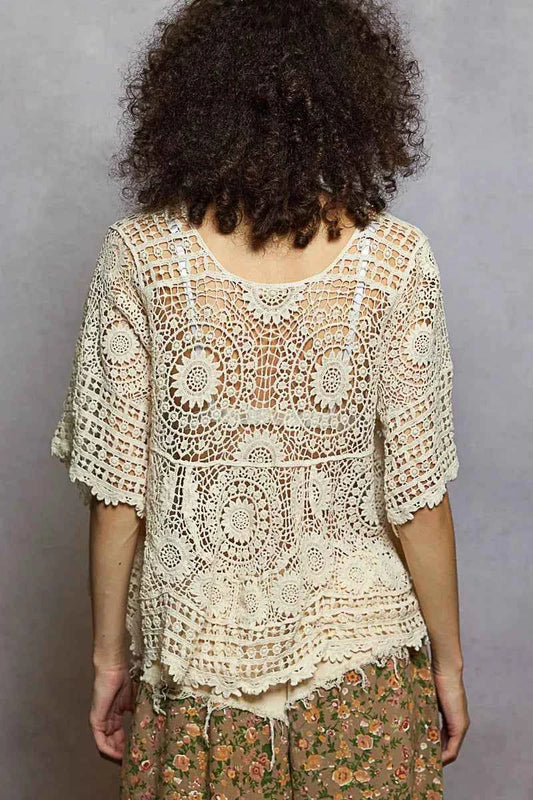 V-Neck Crochet Top with Scalloped Hem 06ed7757-b867-47e6-a533-6ed283af3713-Max-Origin