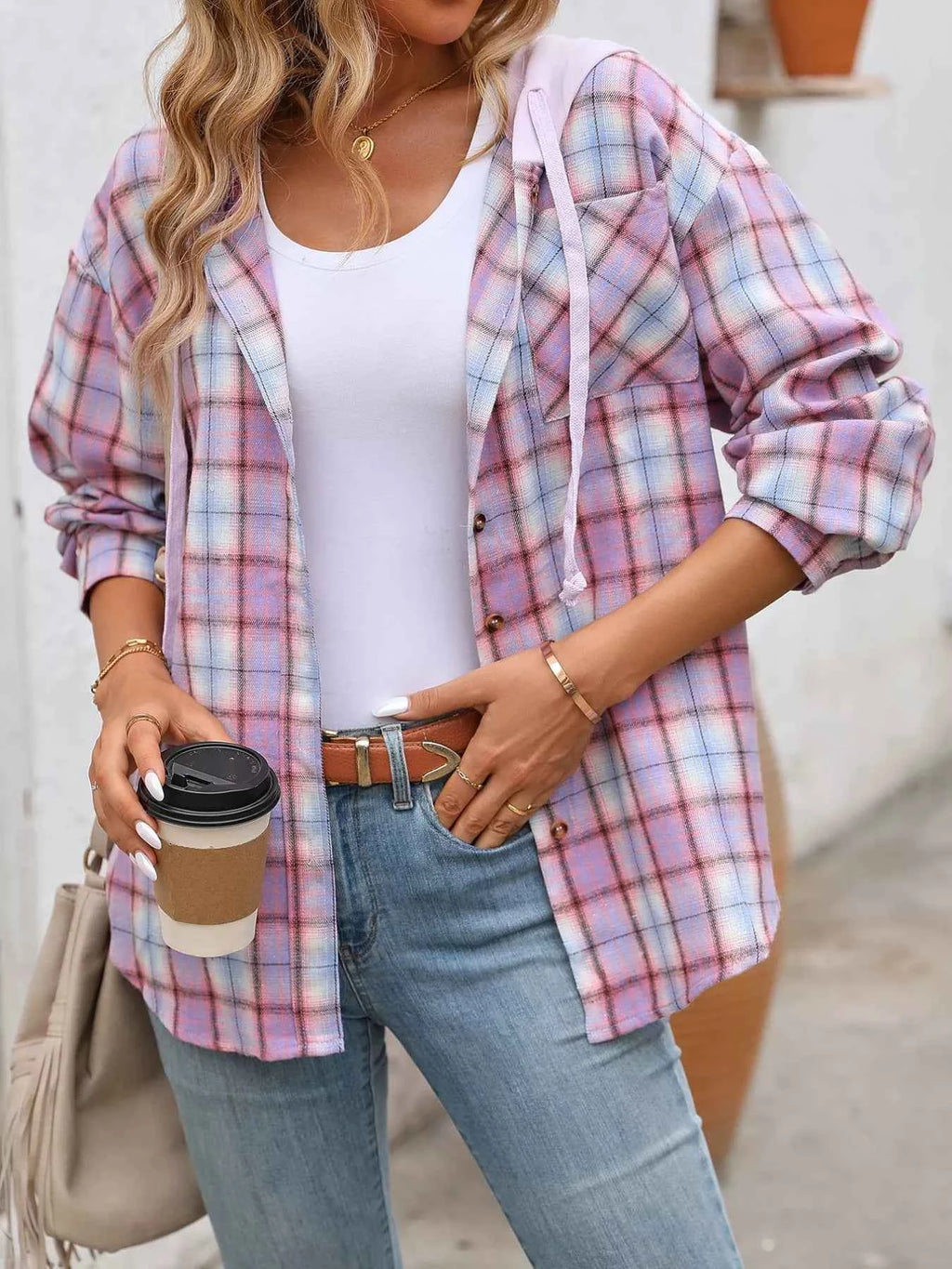 Plaid Button-Up Hooded Shirt 070146e7-ba7e-4677-8681-06d147e9316d-Max-Origin