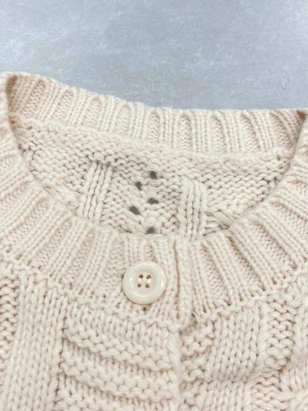 Cable Knit Belted Cardigan with Button Front