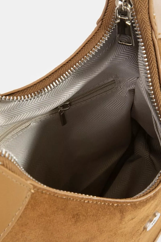 Fame Leather Accent Suede Crescent Shoulder Bag 071e73a3-1d9b-45e5-a6f8-fd6a8e4630da-Max-Origin