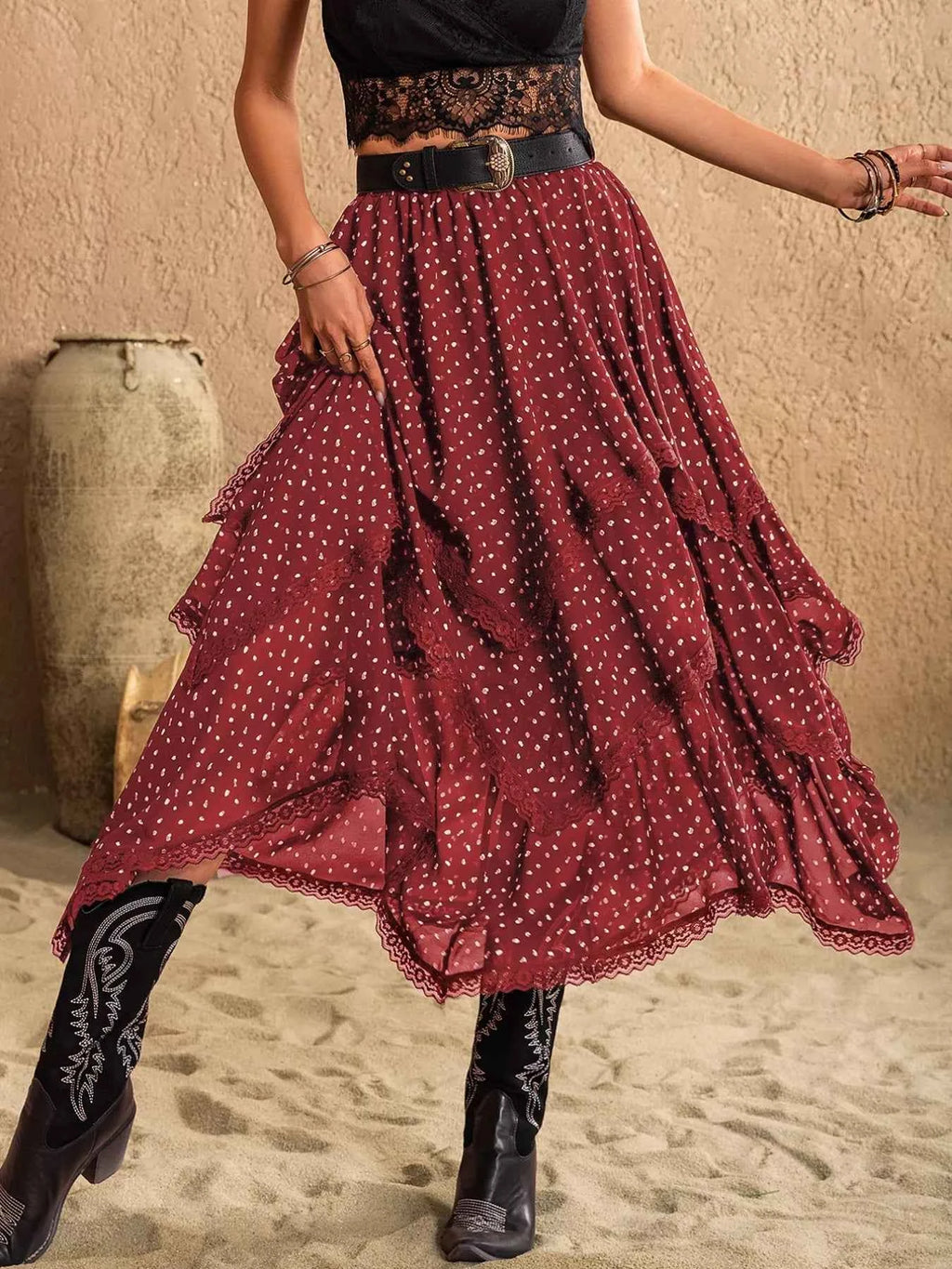 Lace Detail Layered Skirt 072db414-4f17-487e-a2ed-9e2c73c40b20-Max-Origin