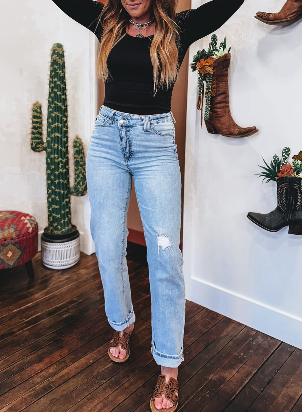 Chestnut Solid Color Long Sleeve Slim Fit Top 074bb46f026fbf2b