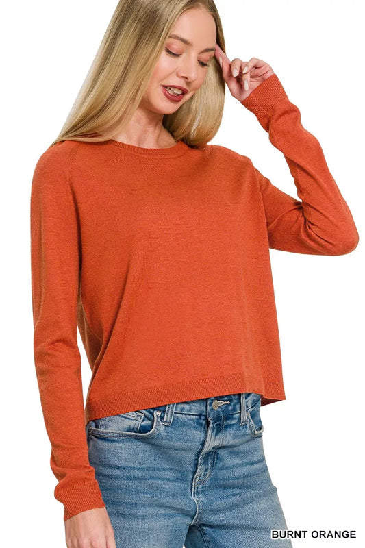 Lightweight Wool Blend Round Neck Sweater 076dc08d-68df-4776-827d-dd82b043de92-Max-Origin