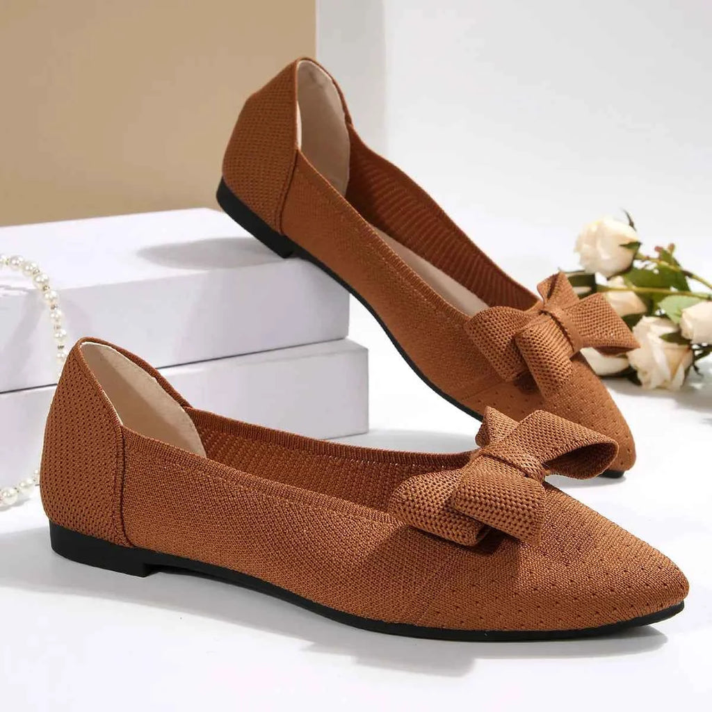 Pointed Toe Bow Slip-Ons 0775bcbe7c6a404287bb041211a5d147-Max-Origin