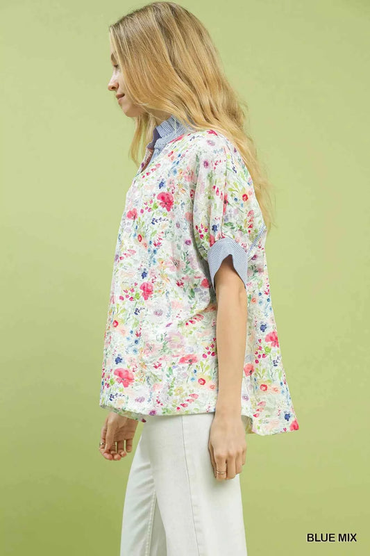 Jacquard Floral Print Button-Down Shirt 078dbb17-6004-4e1d-a04f-1ec749bf1a7c-Max-Origin