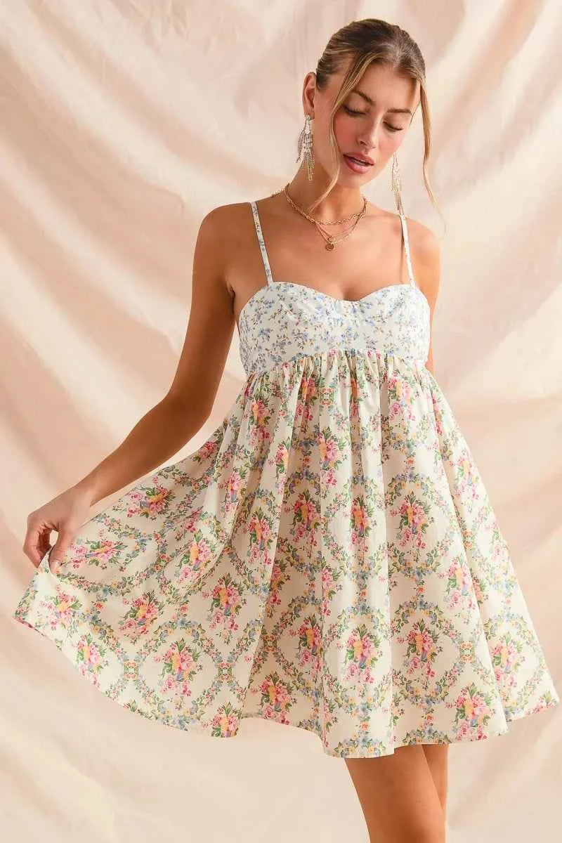 Mixed Floral Print Sleeveless Mini Dress 07b238641d98400fb9b44e3b166dd5d9-Max-Origin