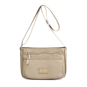 Foreign Trade Women's Bags 2026 New Trendy Shoulder Bag Waterproof Nylon Bag Multi-Layer Crossbody Bag Korean Style Versatile Backpack Apricot Medium 07d70e41-98f0-4591-8c33-3d41f8b83920