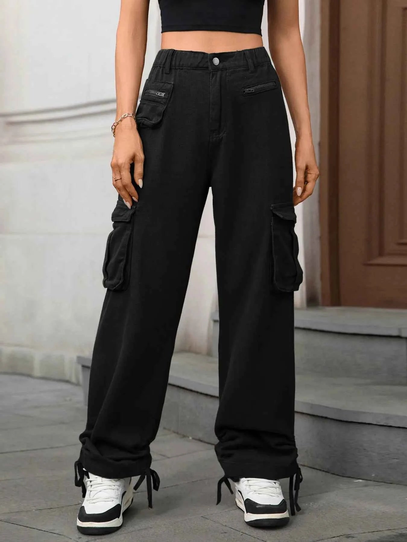 Wide Leg Cargo Jeans Black 07e10424ec1b4ab494957faabe45d755-Max-Origin