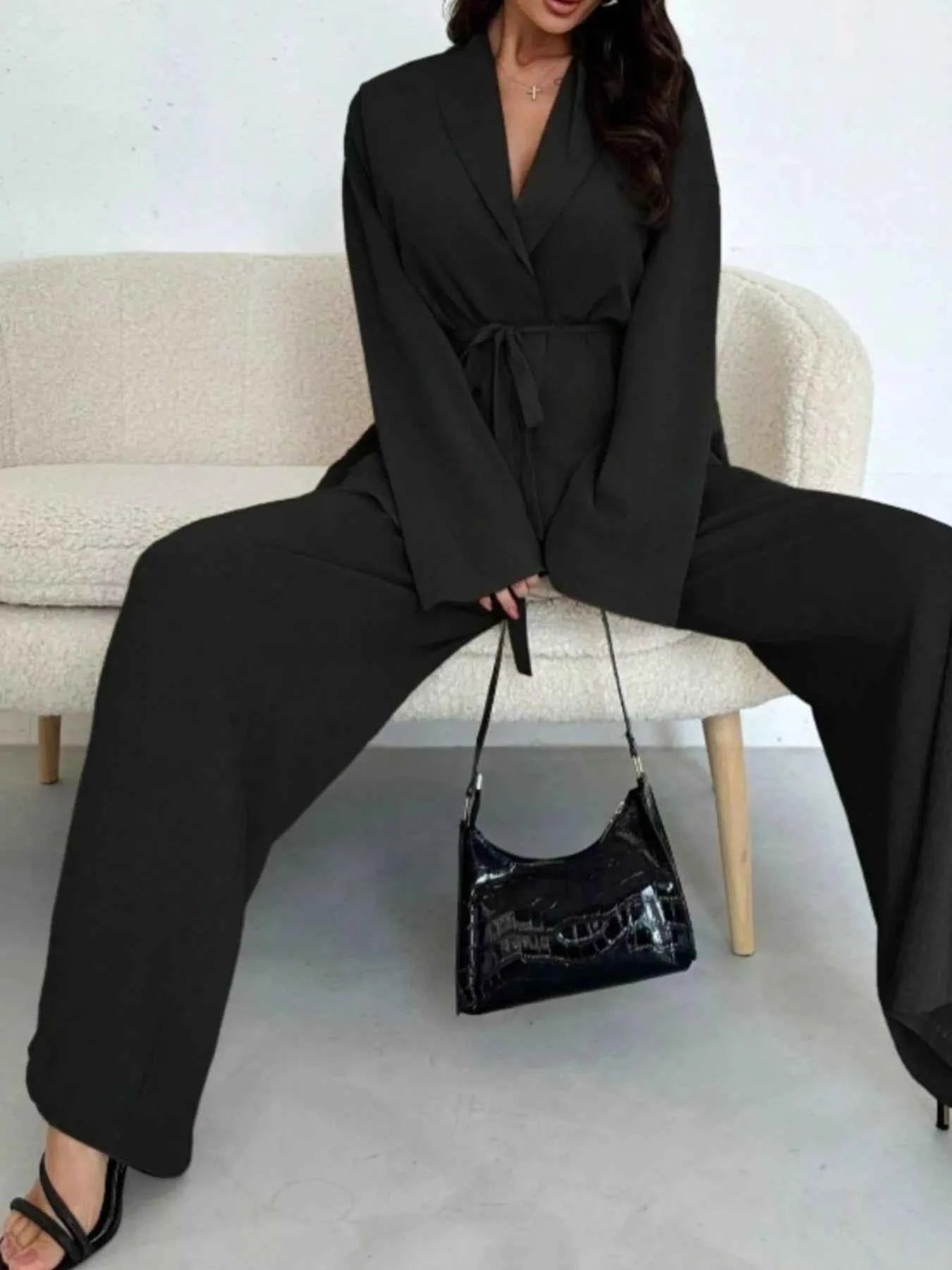 Front Tied Shirt and Wide-Leg Pants Set 07fe50cb-eb56-4528-9b68-619a8bffb616-Max-Origin