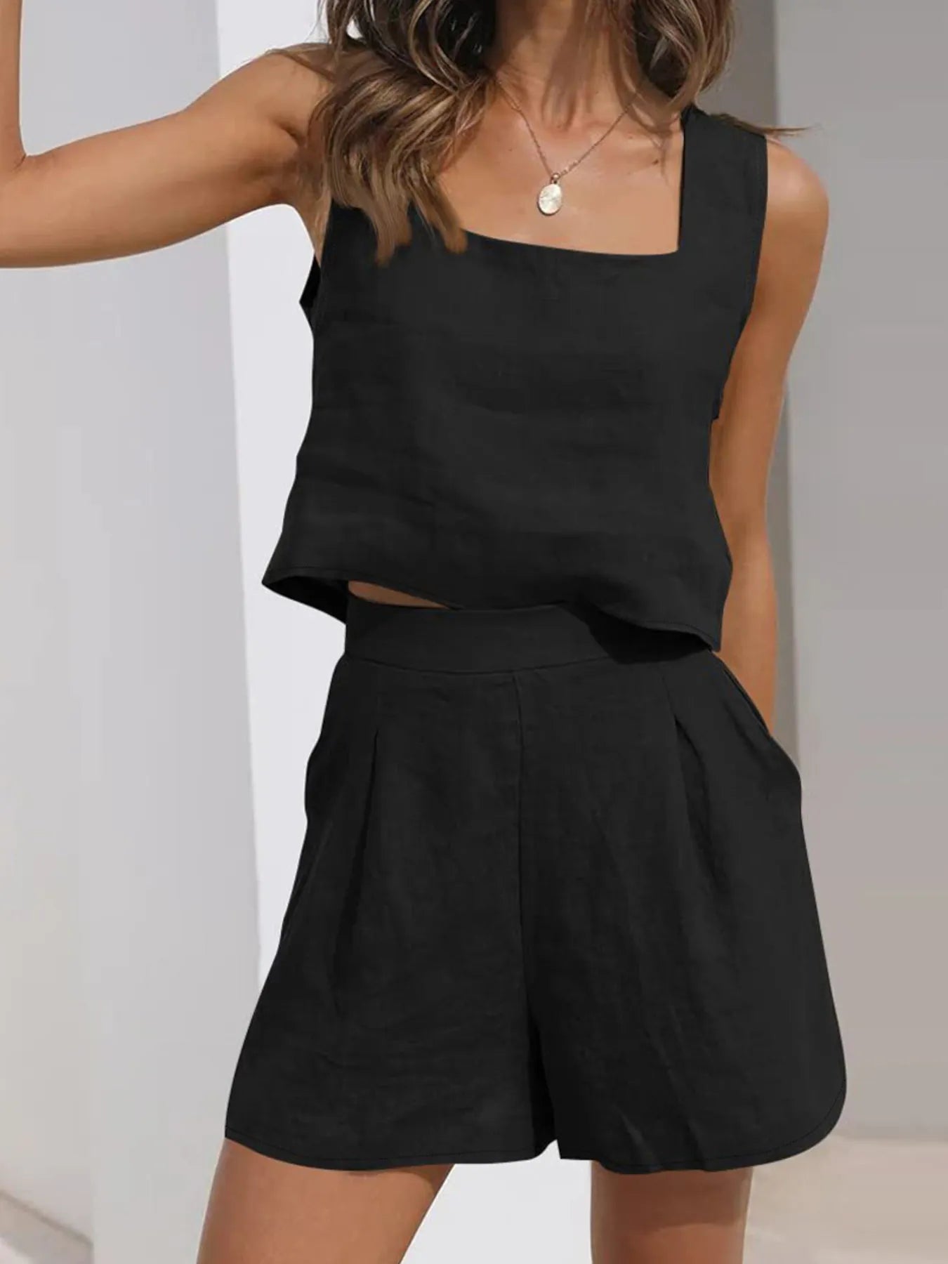 Square Neck Tank and Shorts Set 08036fa4a27146569b36edd258798fa6-Max-Origin