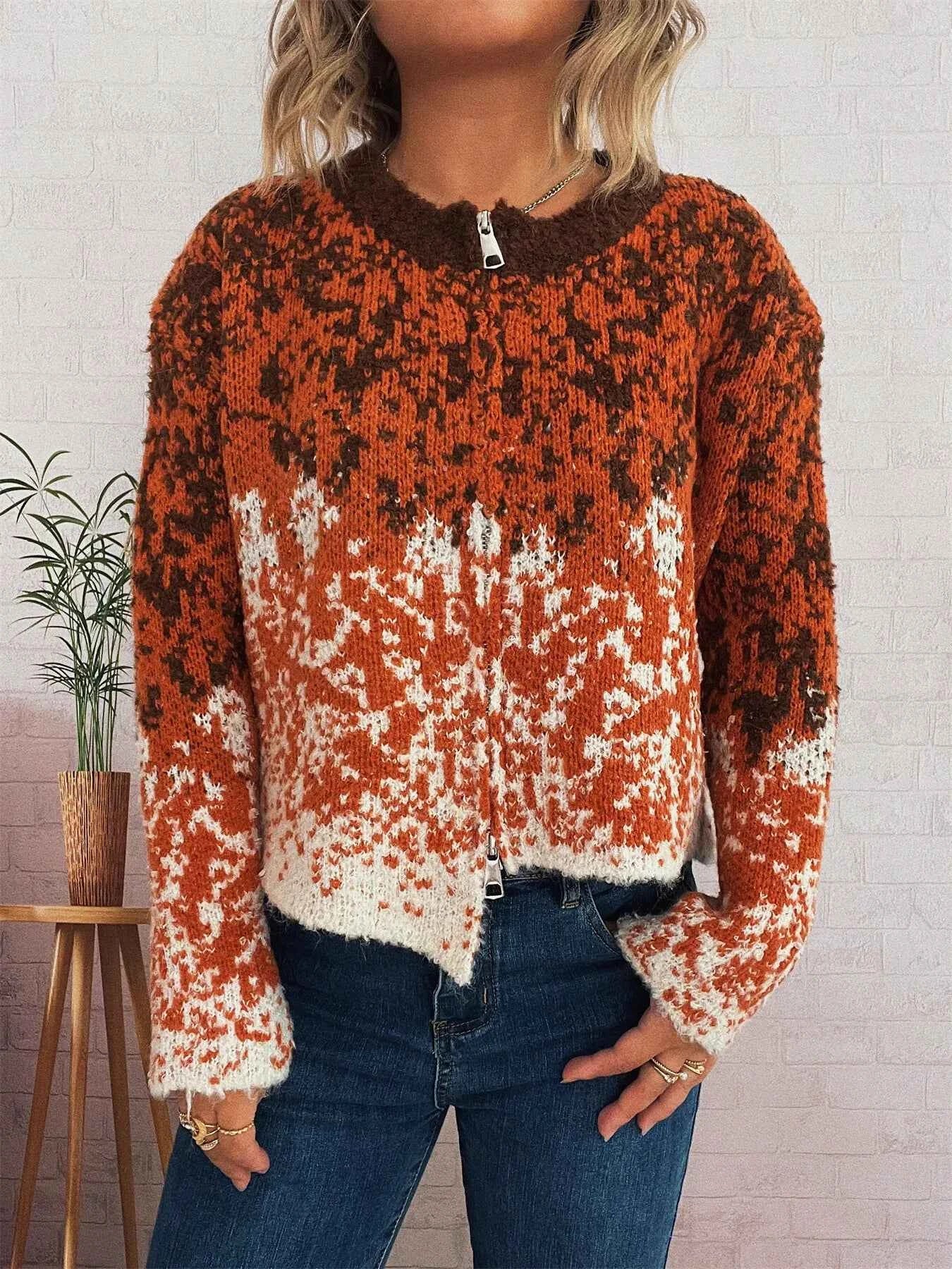 Asymmetrical Hem Zip Up Cardigan 08262fc0a9164a2ba554974228a0f73a-Max-Origin