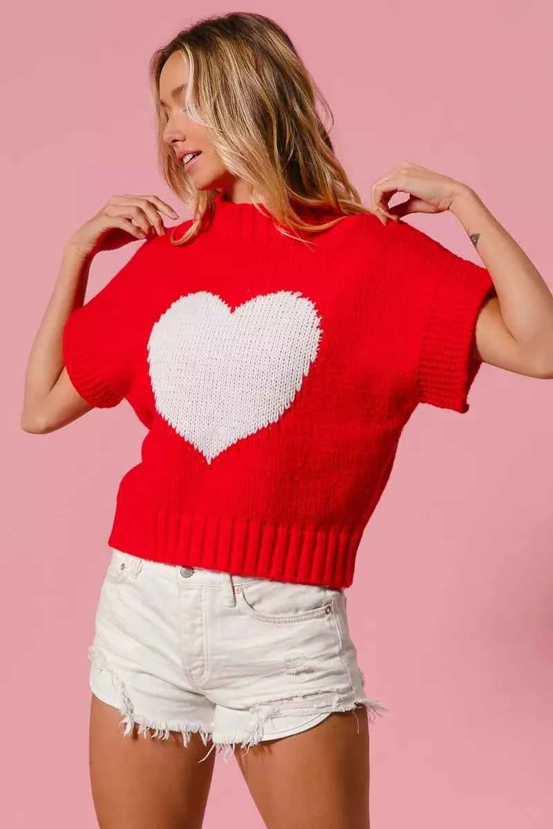 BiBi Rib Banded Heart Pattern Valentines Sweater 082cc8cafe5442eb8e871e3b5caec9c3-Max-Origin