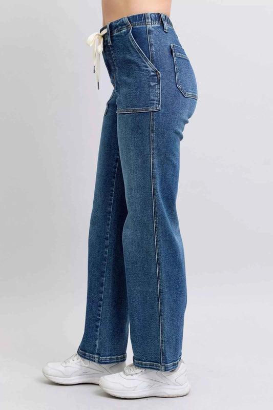 Drawstring Straight Jeans with Pockets 082fd0b1-95be-4e85-880a-0f0accba2db2-Max-Origin