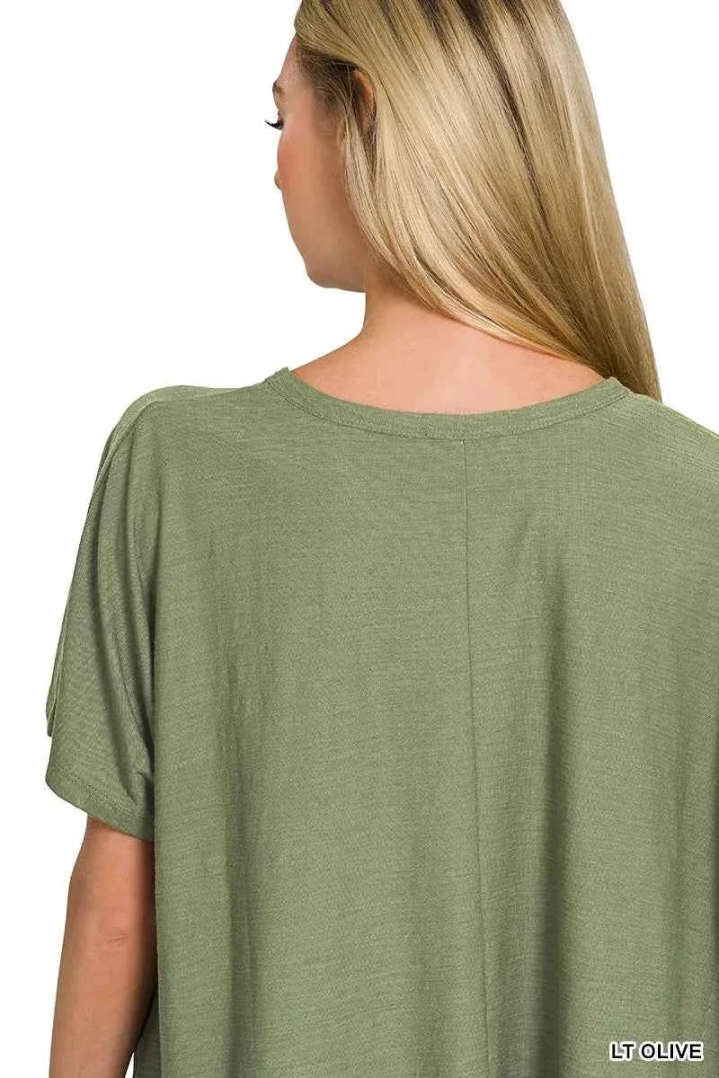 Zenana Round Neck Short Sleeve T-Shirt 08359cfac106475088542e8be47d9dbb-Max-Origin