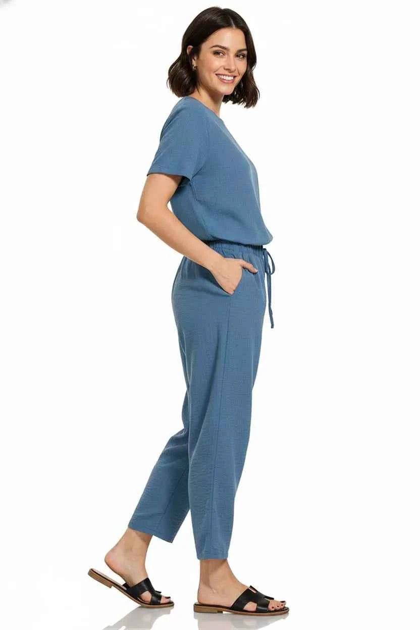 Zenana Woven Crepe Elastic Band Waist Pants 083fd20b-7743-42fa-8de3-9c550b9d84f2-Max-Origin