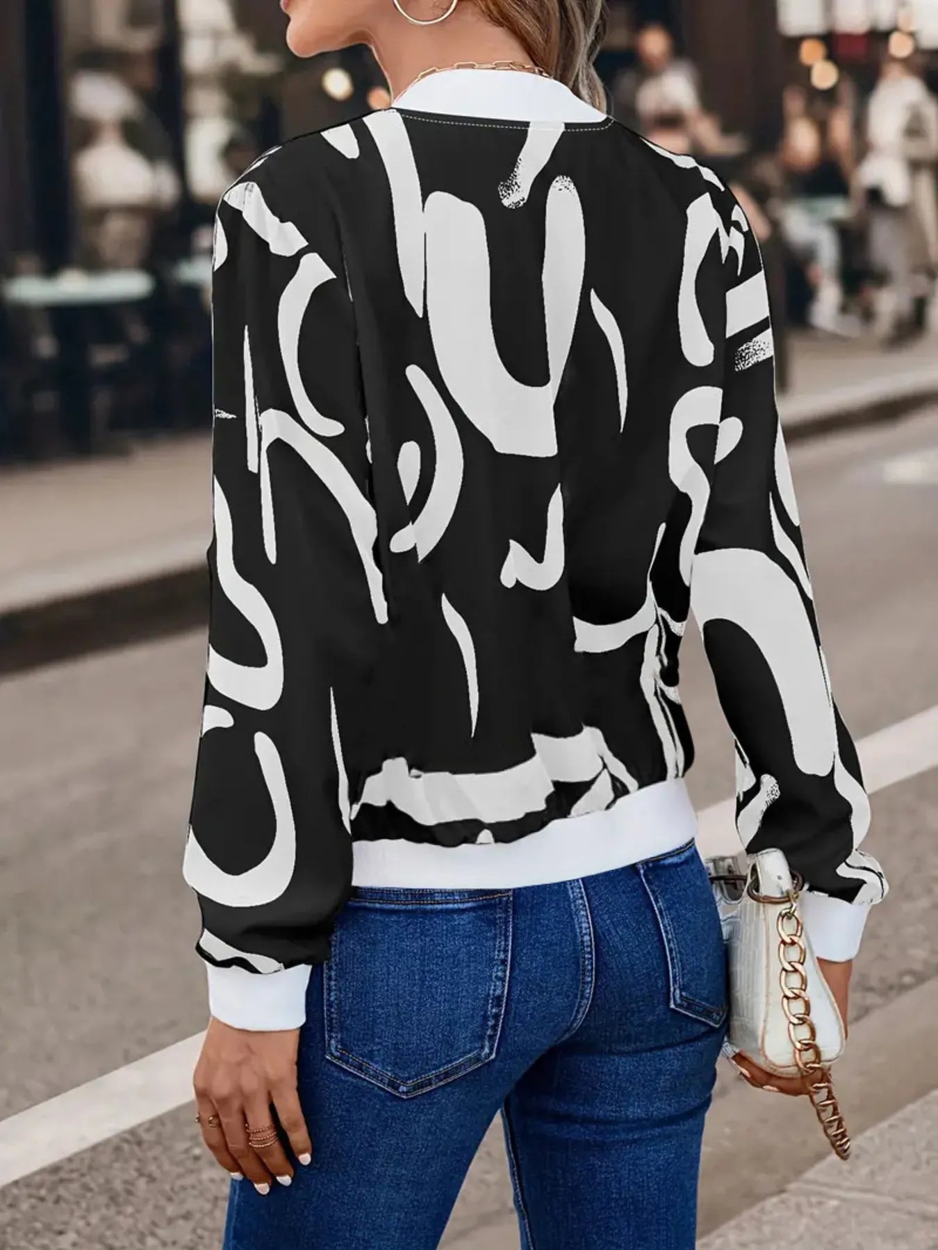 Number Print Zip Up Jacket 0847061e7c584132ab020e002be85ee3-Max-Origin