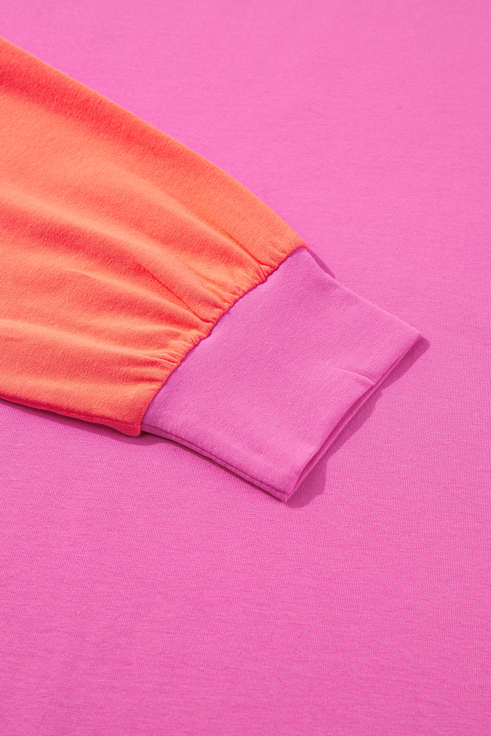 Green Color Block Sleeve Loose Fit Top 084bf0fc49822075