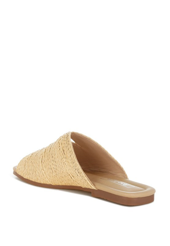 Daisy Doe Raffia Square Toe Flats 085670a0-b31d-457a-b44e-4ae884256759