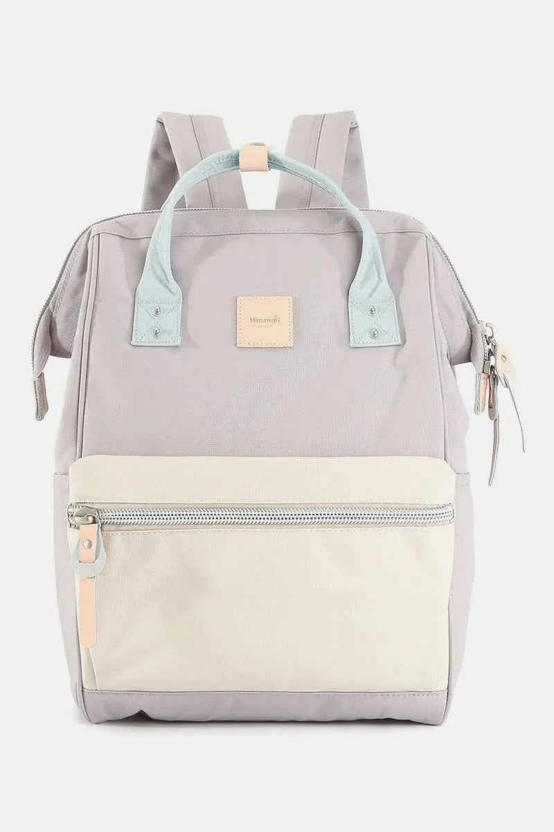Himawari Water Resistant Canvas Backpack Bag with Side Pockets Lavender Cr One Size 0858157e-0ef5-44ed-83ff-c9e4df143e9f-Max