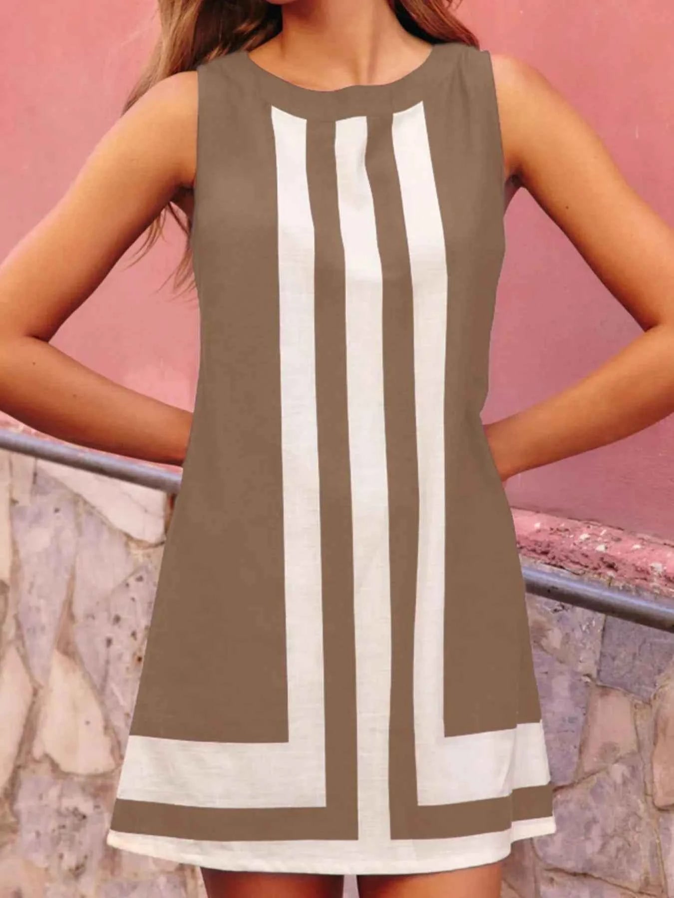 Striped Round Neck Sleeveless Dress 0858663a-5498-4890-960d-e4c3f69ac88e-Max-Origin