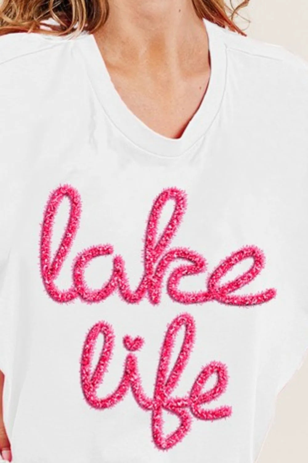 BiBi Metallic Letter Short Dolman Sleeve Top 0887378e-38e5-4351-a51d-3d58344942a1-Max-Origin