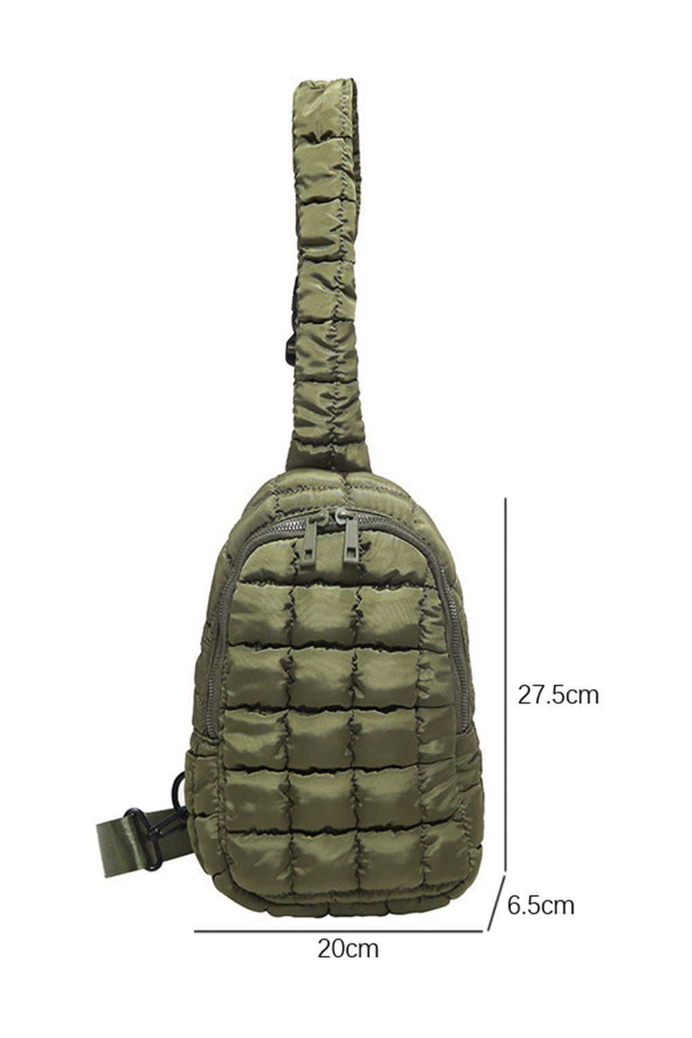 Black Plain Puffer Quilted Crossbody Bag 0898776edde3f37a