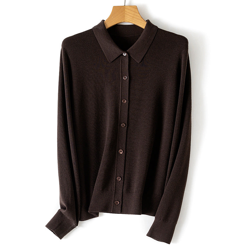 The Refined Wool Polo Cardigan 08A760A8E14FF4C30E340F7CCB4A3C8D