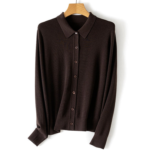 The Refined Wool Polo Cardigan 08A760A8E14FF4C30E340F7CCB4A3C8D