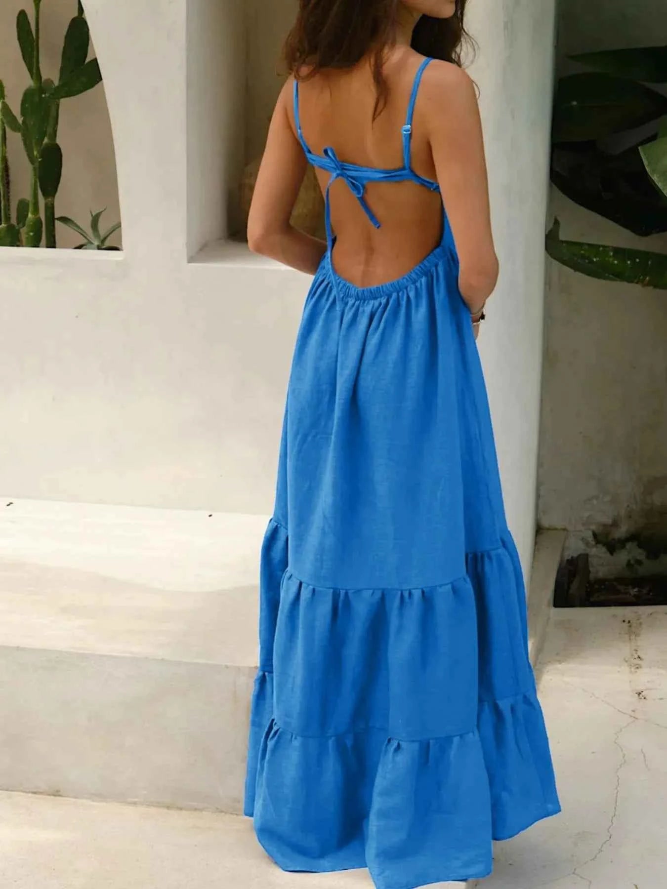 Tiered Maxi Cami Dress with Ruffled Hem 08b46e6f-5d74-4bdb-8da9-abd437ef6639-Max-Origin