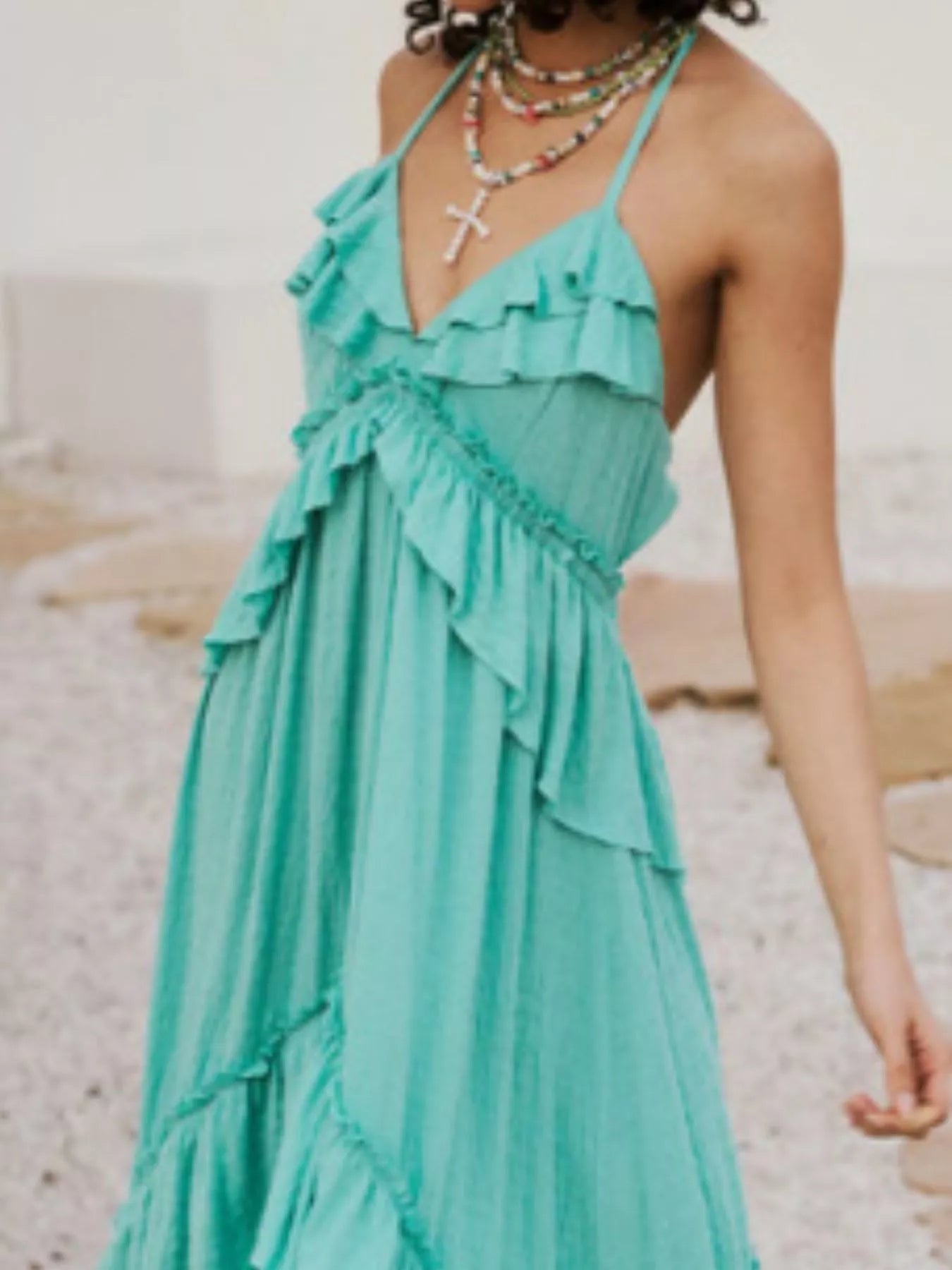 Ruffled Halter Neck Maxi Dress 08b9530c-ba62-4b8f-baee-66c9c5167de7-Max-Origin