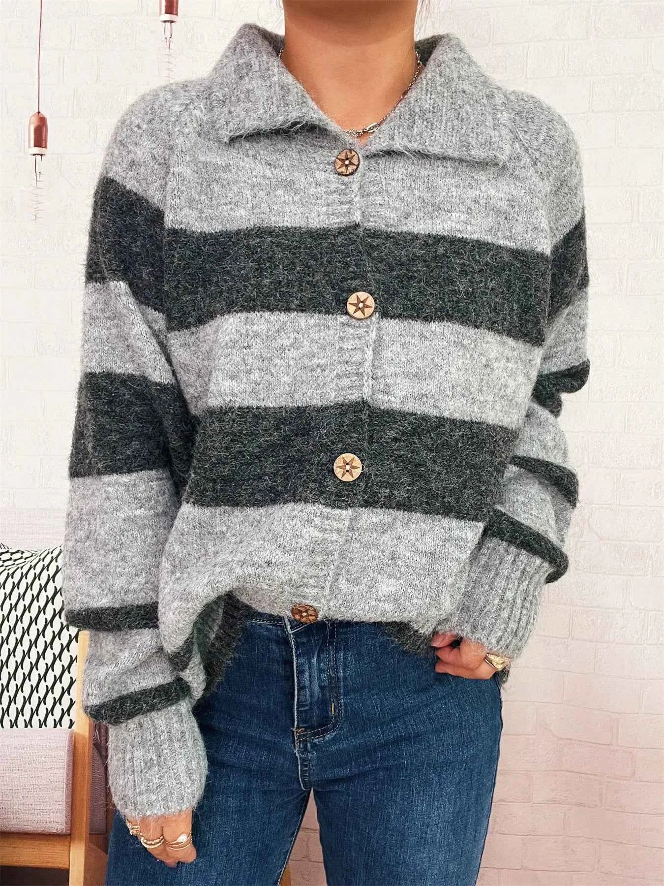 Striped Button-Up Cozy Cardigan 08be3027ed1c46cdbb1e61742dc57c89-Max-Origin