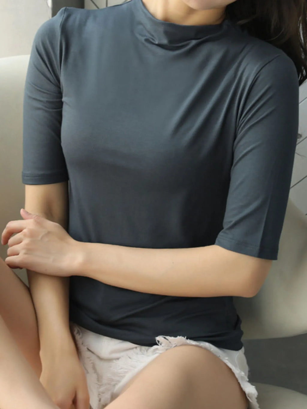 Solid Color Short Sleeve T-Shirt 08ce68eb-26f1-4aba-8bfe-47857a95706e-Max-Origin