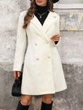 Lapel Collar Long Sleeve Longline Coat Cream 08fede6b-98a9-40b9-a274-c3808e087dd7-Max-Origin