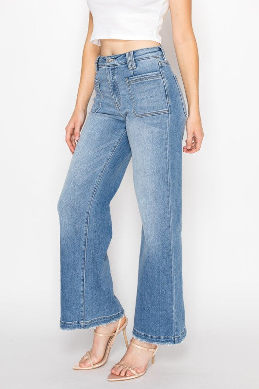 Eco Friendly Fabric High Rise Slim Palazzo Jeans 09206422-3864-49ca-b43e-3dacc3053766