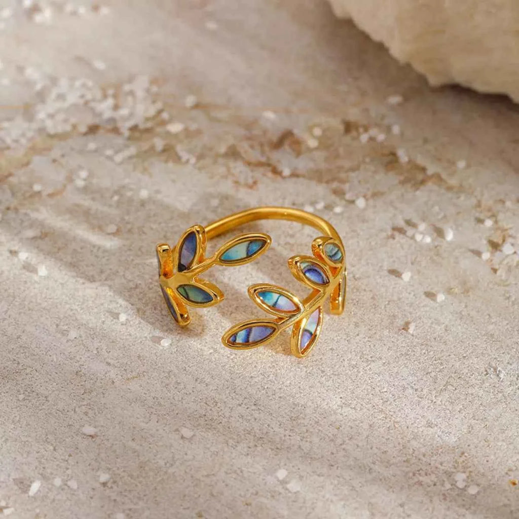 18K Gold-Plated Resin Leaf Bypass Ring 092b7615-f9b7-4a54-b5dc-c51b2c732ef5-Max-Origin