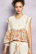 POL Lace Detail Floral Cropped Ruffled Top NATURAL 0945b80a-d79d-4f04-9ac6-a12878575299-Max-Origin