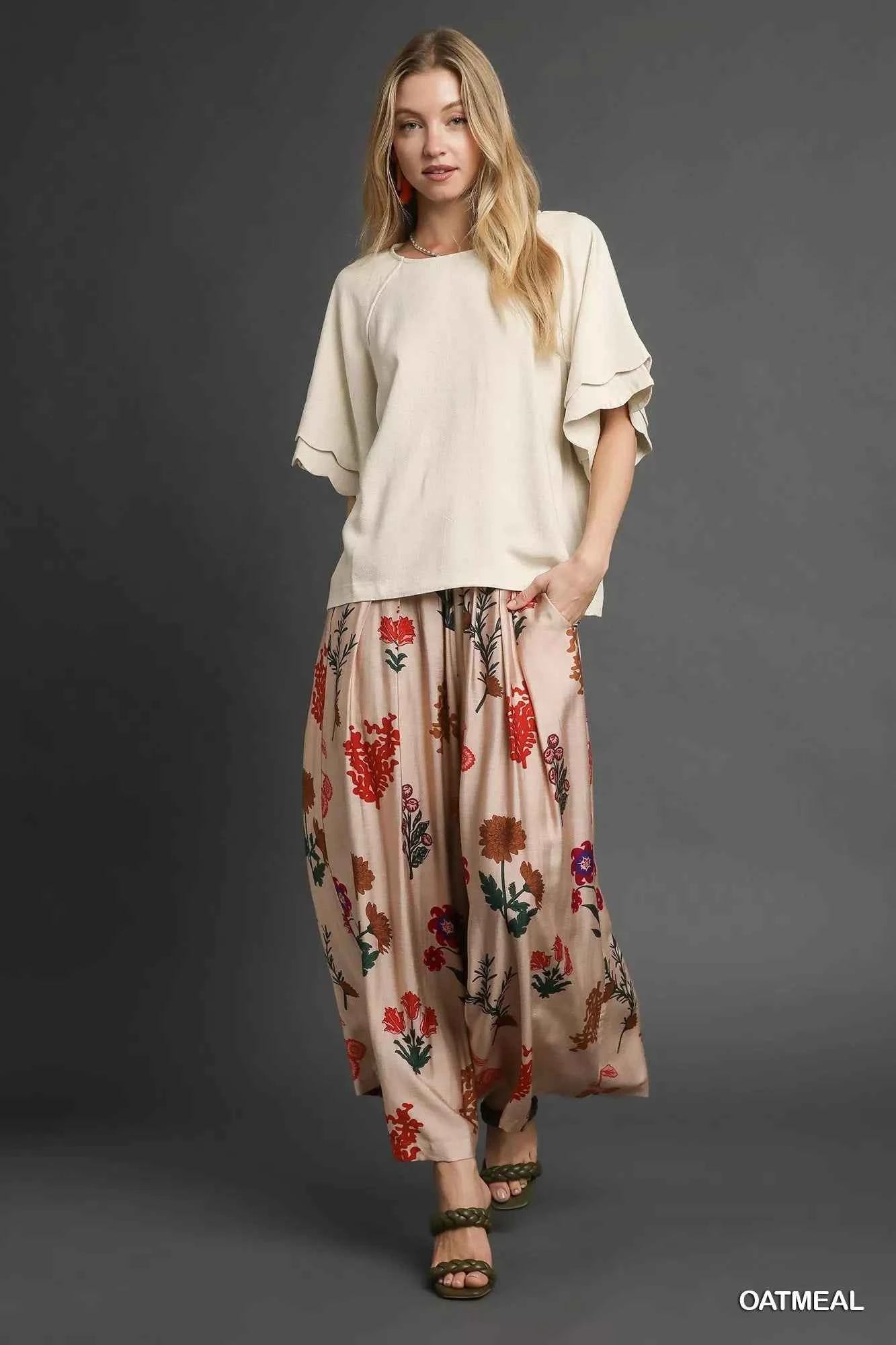 Umgee Linen Scallop Sleeve Boho Top 097c5a2c-a549-432f-83a3-a3987056eab2-Max-Origin