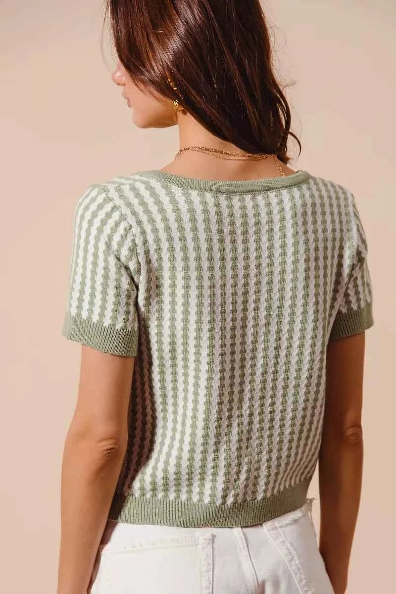 SO ME Tie Front Textured Vertical Stripe Knit Cardigan 098516b9-6fcb-4e0a-bd79-10f04029e4cc-Max-Origin