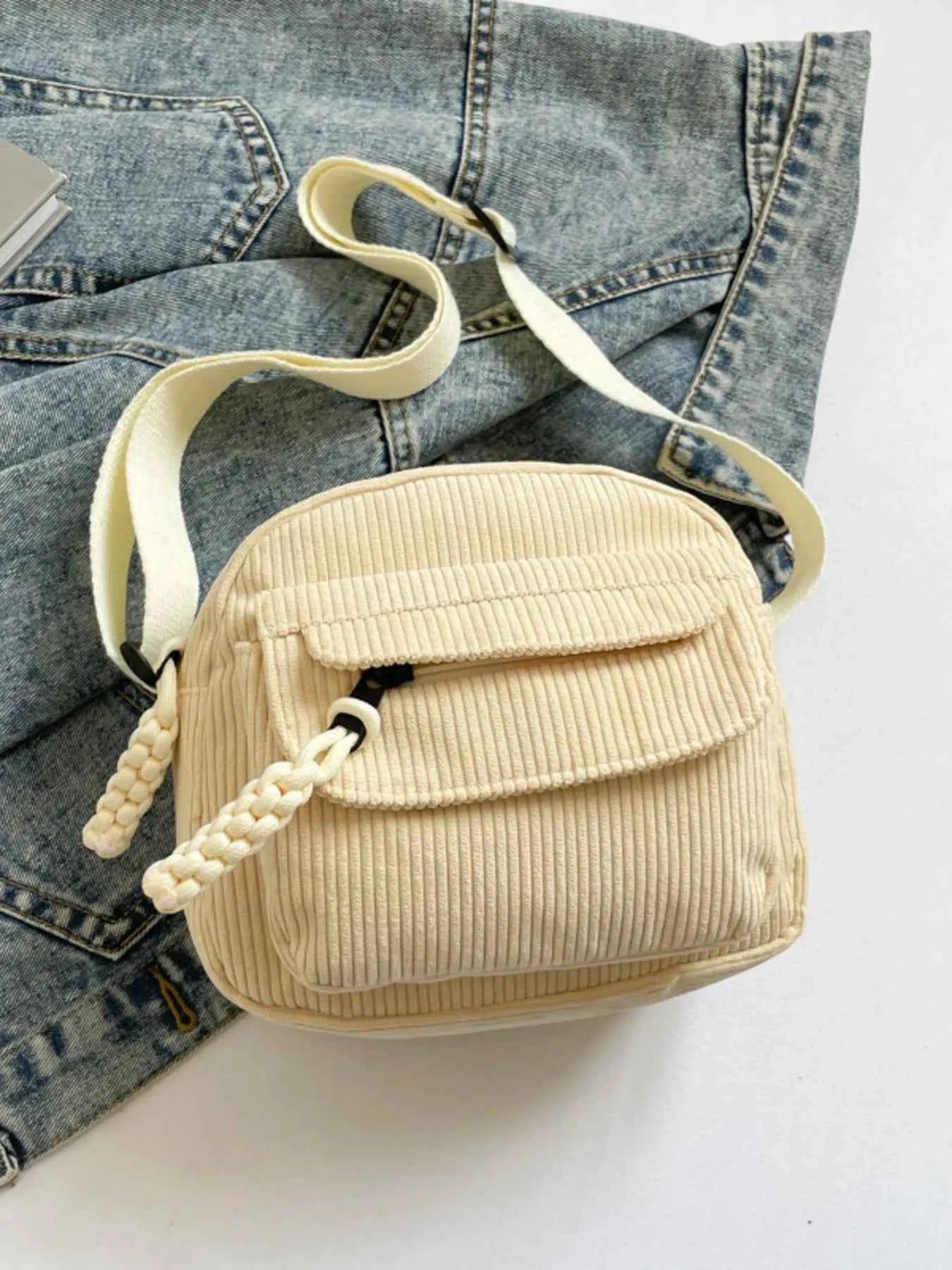 Corduroy Crossbody Bag with Adjustable Strap 09855804-09ff-4d93-8a54-05d45f5ee08c-Max-Origin