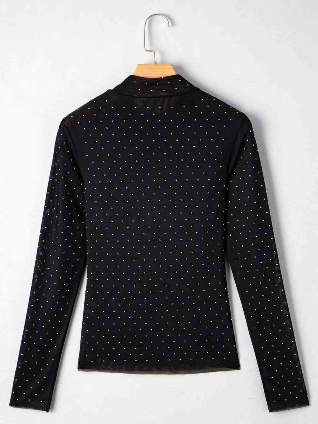 Rhinestone Embellished Mesh Long Sleeve Top 099bc6d3b1904ff3bf79e07bb2f9c202-Max-Origin