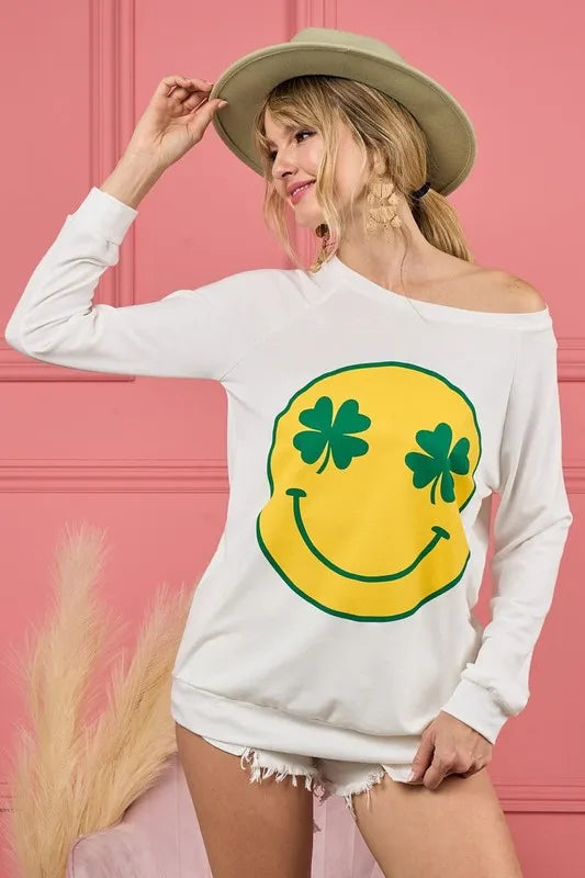 BiBi Smile Face Graphic Round Neck Long Sleeve Top 09cb8c2f8dbc4bb6b6b9733b8750a55b-Max-Origin