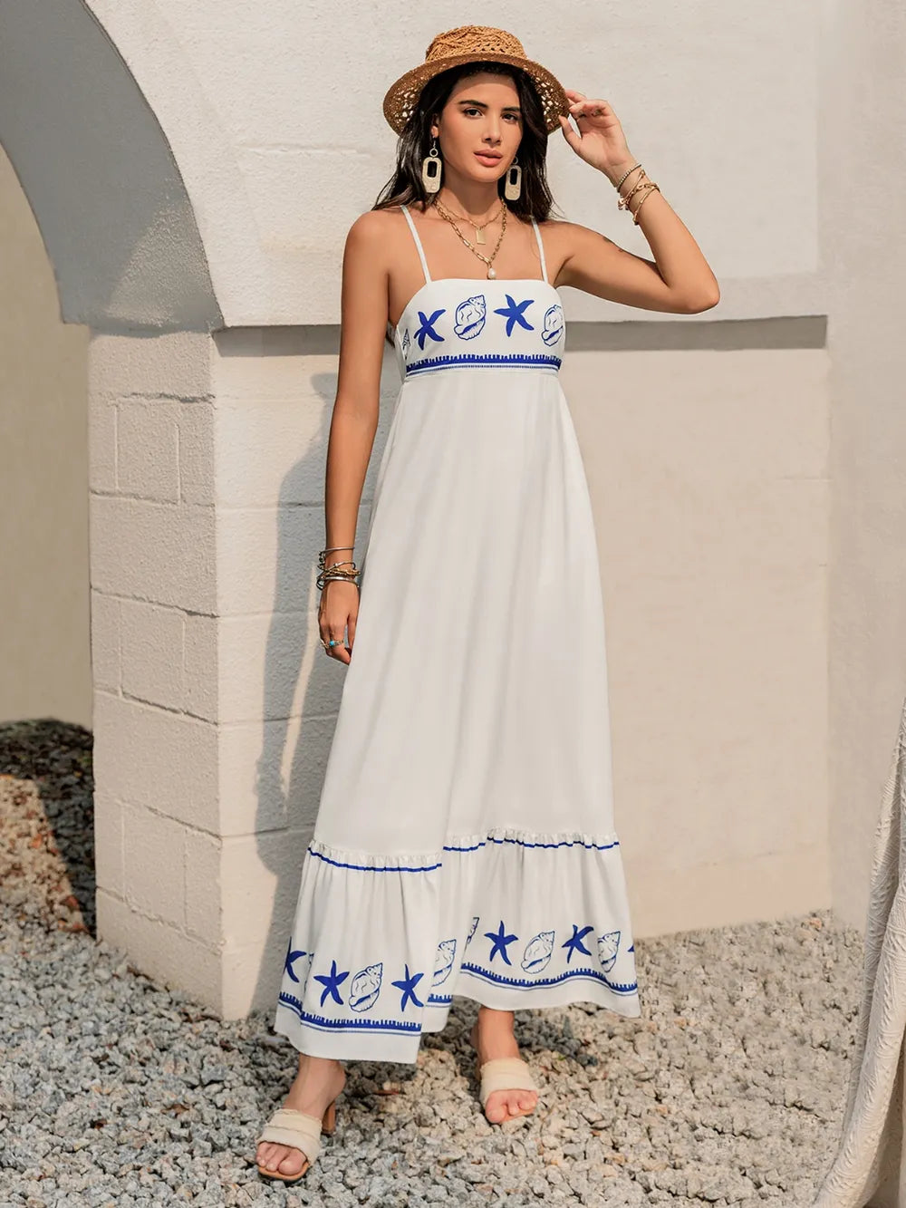 Printed Square Neck Maxi Cami Dress 09d05c71-d24c-4db3-b9b5-084fb8037ead-Max