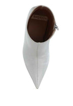 Tentia Metallic Pleather Spool Heel Boots 09d22d2d-faf4-4de7-97de-3fad00628b5c