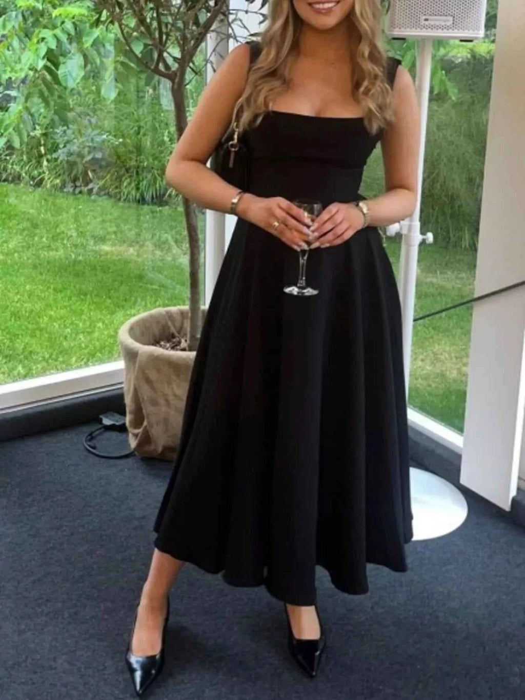 Square Neck Wide Strap A-Line Dress 09d5d233-cd8b-407f-938d-3019c5deca24-Max-Origin